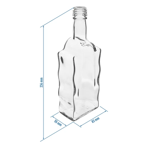 Garrafa Monástica 500 ml, com tampa, branca - 6 unid. - 4