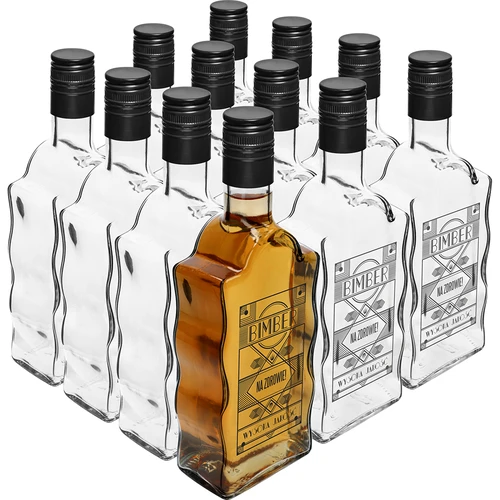 Garrafa Monástica 500 ml, com tampa de rosca e inscrição "Bimber" - 5