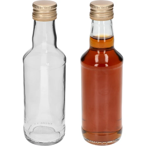 Garrafa clássica para destilados 200 ml, com tampa dourada fi 28, 1 un. - 3