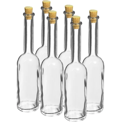 Garrafa para licor 100 ml 6 unid. + 6 rolhas  - 1 