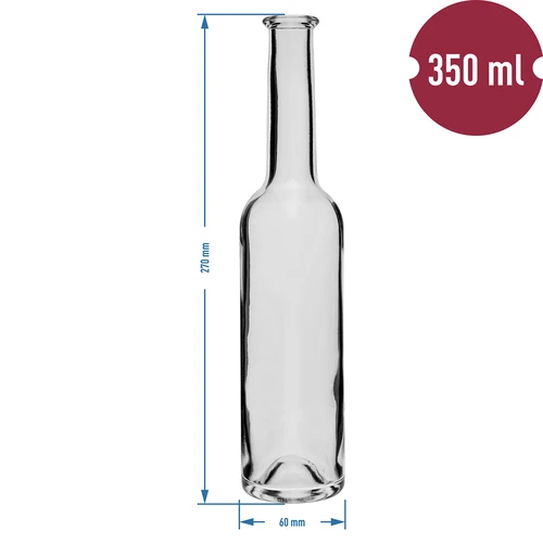 Garrafa para licor 350 ml 6 unid. + 6 rolhas - 6