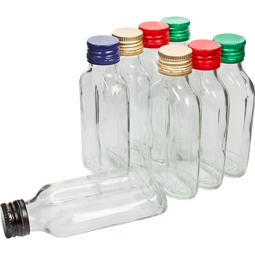 Garrafa para licores frasco 100 ml + tampa 8 unid.  - 1 
