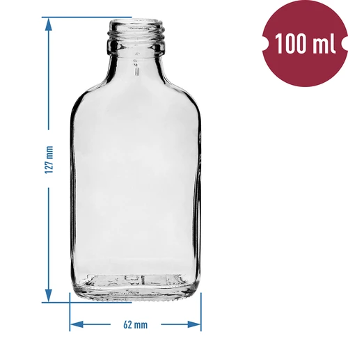 Garrafa para licores tipo cantil 100 ml – 10 unidades - 4