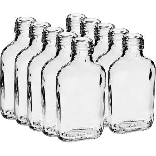 Garrafa para licores tipo cantil 100 ml – 10 unidades