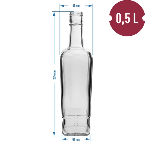 Garrafa Principal 500 ml com tampa, 6 unid. - 6