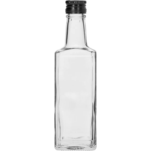 Garrafa Receptura 250 ml, com tampa preta, 1 un.