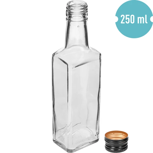 Garrafa Receptura 250 ml, com tampa preta, 1 un. - 2