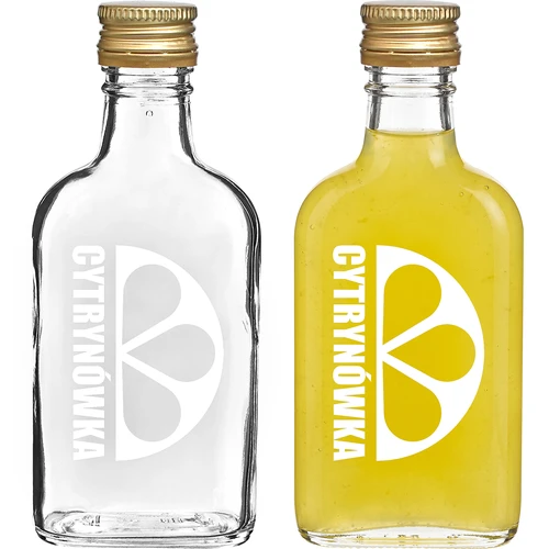 Garrafa tipo cantil 200 ml com tampa de rosca e impressão “Cytrynówka” – modelo 2 - 2