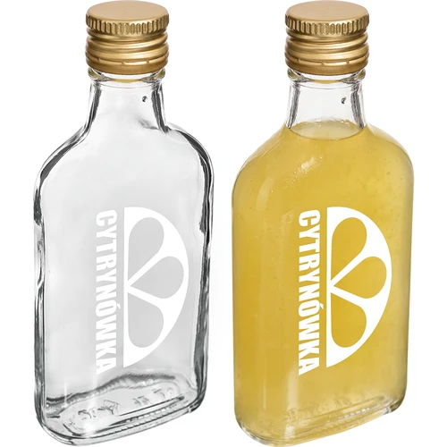 Garrafa tipo cantil 200 ml com tampa de rosca e impressão “Cytrynówka” – modelo 2 - 3