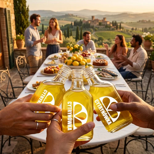 Garrafa tipo cantil 200 ml com tampa de rosca e impressão “Cytrynówka” – modelo 2 - 6