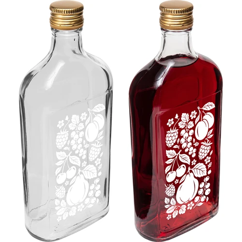 Garrafa tipo cantil 500 ml com tampa de rosca e motivo “Frutas” — modelo 2 - 4