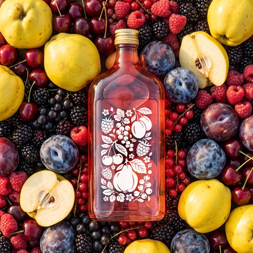 Garrafa tipo cantil 500 ml com tampa de rosca e motivo “Frutas” — modelo 2 - 6