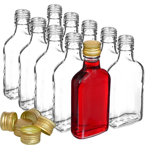 Garrafa tipo cantil para licores com tampa de rosca 200 ml (10 unid.) - 2