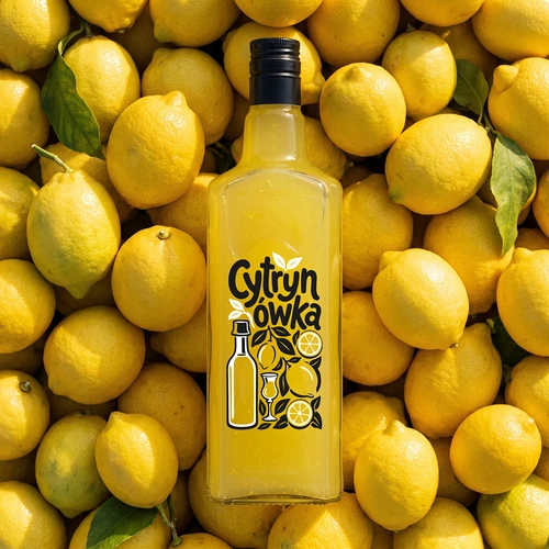 Garrafa Tynktura 500 ml com impressão “Cytrynówka” e tampa de rosca - 6