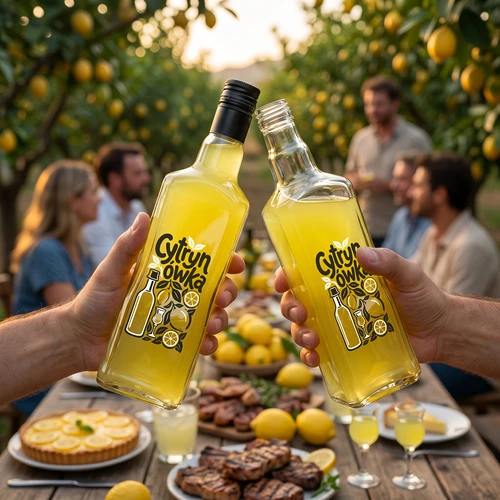 Garrafa Tynktura 500 ml com impressão “Cytrynówka” e tampa de rosca - 7
