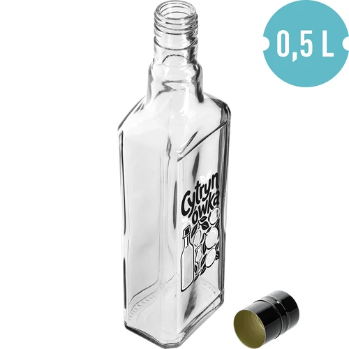Garrafa Tynktura 500 ml com impressão “Cytrynówka” e tampa de rosca - 2