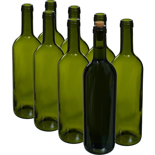 Garrafa verde-oliva para vinho 0,75 L - pacote de 8 unid. - 2