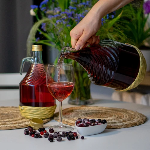 Garrafão Dama 2 L com revestimento entrançado, com tampa de rosca - 5