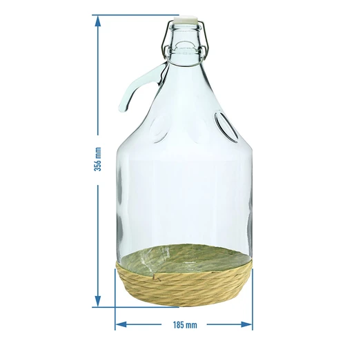 Garrafão Dama 5L com revestimento, fecho de arame - 2