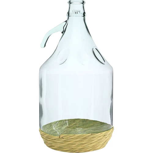 Garrafão de Vidro Dama 5 L com Cesto de Vime  - 1 