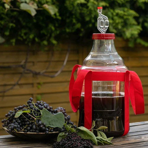 Garrafão para vinho leve, inquebrável, com arnês, 15 L - 8