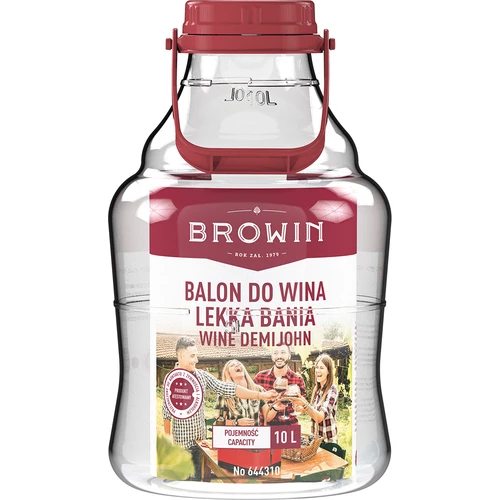 Garrafão para vinho leve, inquebrável, com pega, 10 L - 3