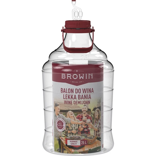 Garrafão para vinho leve, inquebrável, com pega de transporte, 25 L - 3