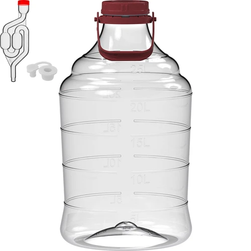 Garrafão para vinho leve, inquebrável, com pega de transporte, 25 L - 2