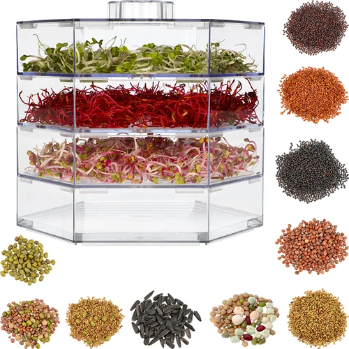 Germinador de vários níveis Niezłe Ziółko + 10 embalagens de sementes - 2