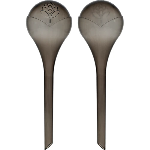 Globos de rega para plantas, pretos translúcidos, 400 ml, 2 unid.