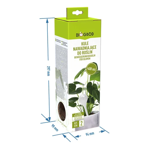 Globos de rega para plantas, transparentes âmbar, 400 ml, 2 unid. - 6