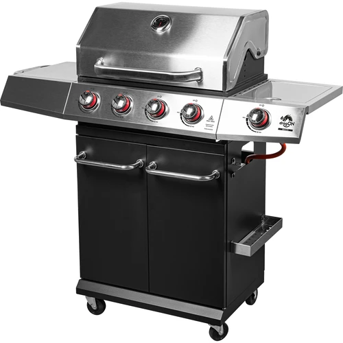 Grelhador a gás dragON BBQ101, 11,7 kW, preto e prateado