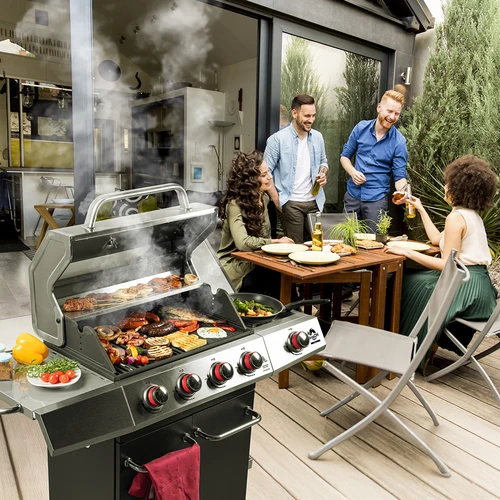 Grelhador a gás dragON BBQ101, 11,7 kW, preto-prateado - 3