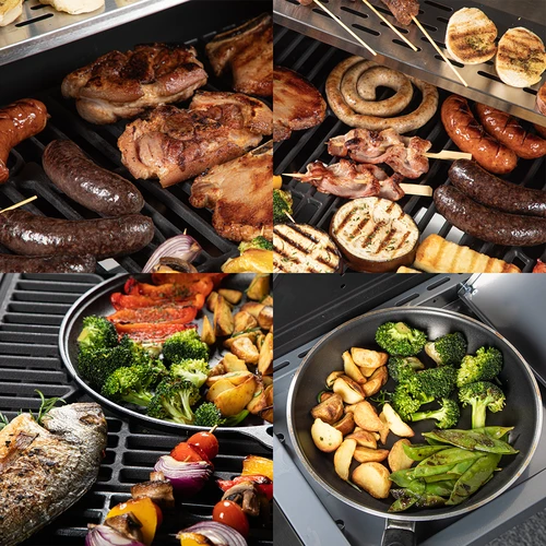 Grelhador a gás dragON BBQ201, 18,8 kW, prateado - 11
