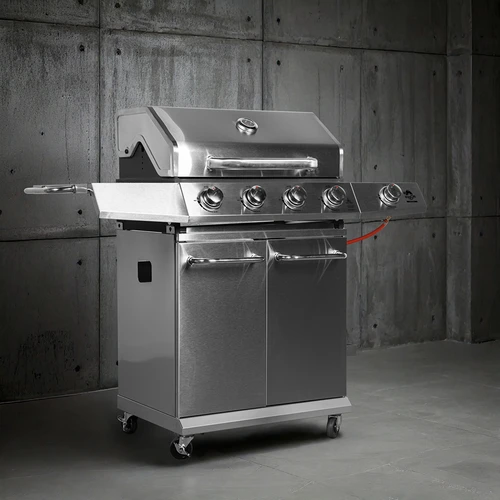 Grill gazowy dragON BBQ201, 18,8 kW, srebrny - 4