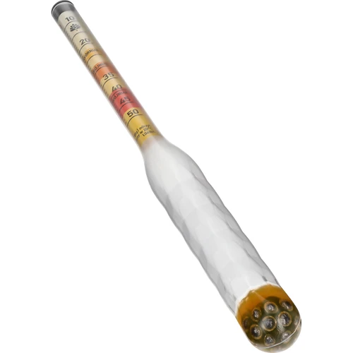 Hidromelômetro inquebrável com tubo de ensaio, faixa de medição 10-50°Blg - 2