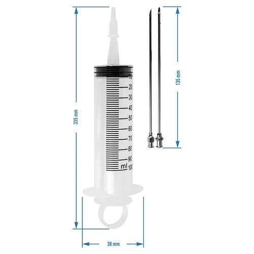 Injetor de 100 ml + 2 agulhas - 10