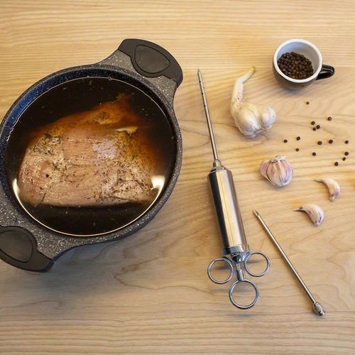 Injetor de marinadas em aço inoxidável 60 ml + 2 agulhas - 13