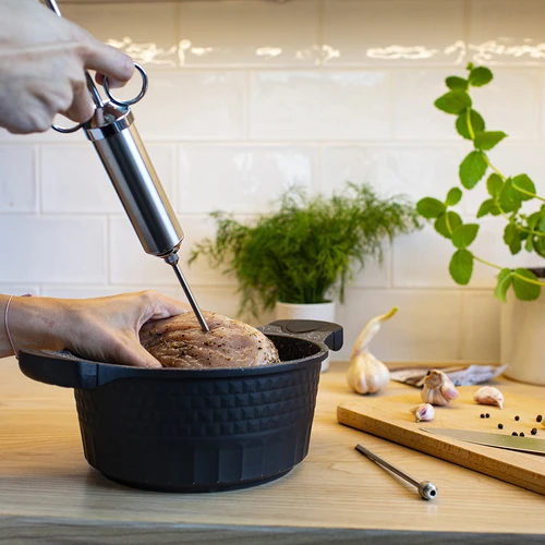 Injetor de marinadas em aço inoxidável 60 ml + 2 agulhas - 14