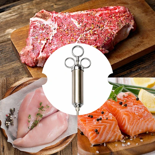 Injetor de marinadas em aço inoxidável 60 ml + 2 agulhas - 10