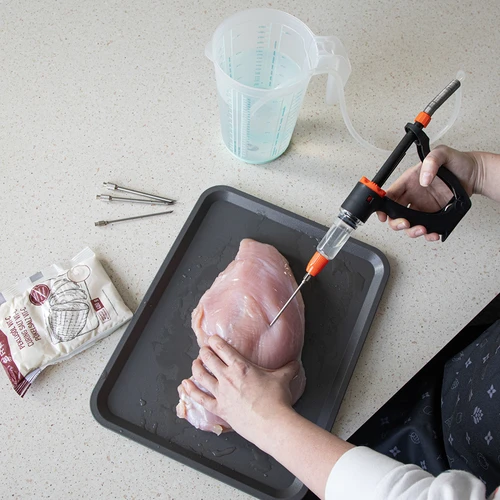 Injetor de salmoura semiautomático para charcutaria, com conjunto de agulhas e mangueira - 13