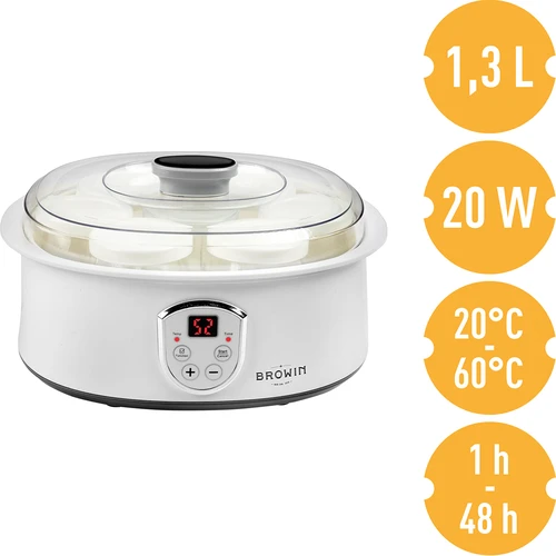 Iogurteira com termostato, 7 frascos, 1,3 L - 5