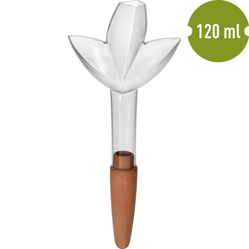 Irrigador para plantas – folha transparente com pé de cerâmica, 120 ml - 2