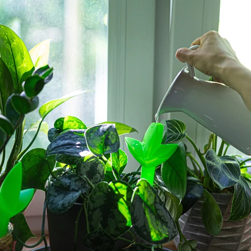 Irrigador para plantas – folha verde com pé de cerâmica, 120 ml - 8