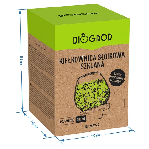Kiełkownica słoikowa Twist-off z nasionami rzodkiewki - 7