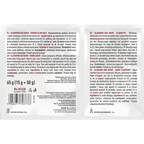 Klarowin Duo Rapid - quitosana + sílica, 65 g - 2