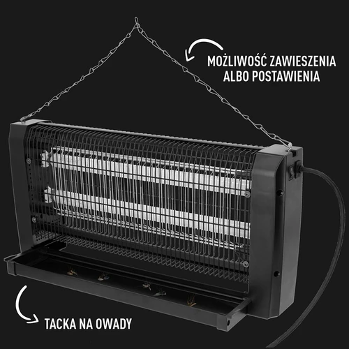 Lâmpada mata-insetos UVA 20 W, preta - 5