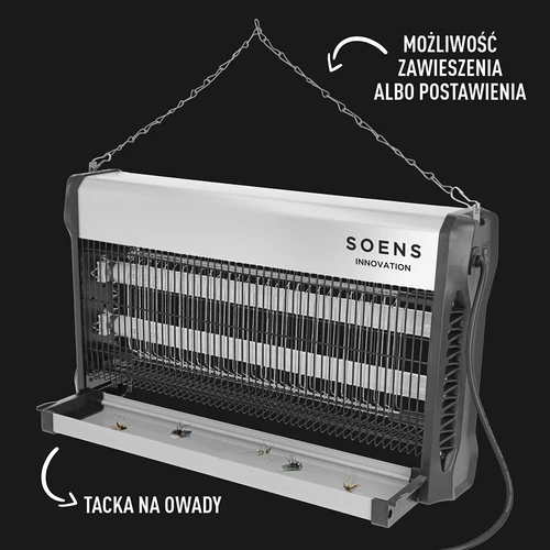 Lâmpada mata-insetos UVA 40 W, prateada - 5