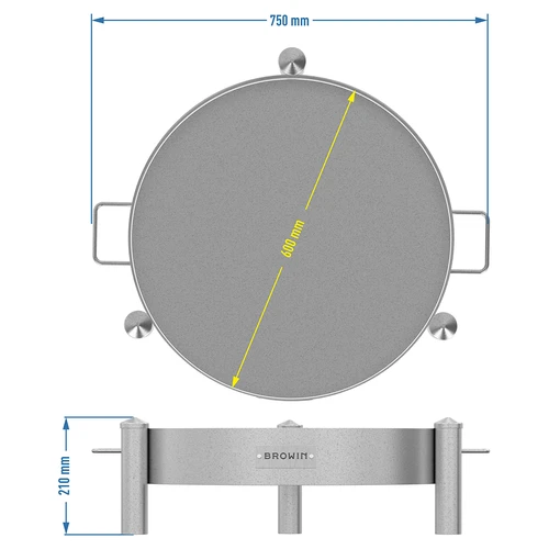 Lareira de jardim ø 60 cm soldada - 10