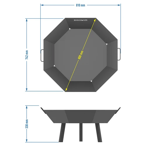 Lareira de jardim ø 80 cm - estilo loft - 7